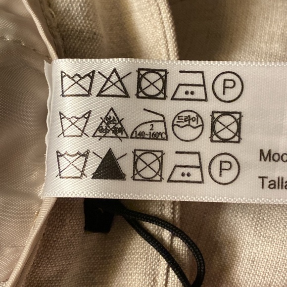 NWT. Massimo Dutti Linen Blend Straight Fit Cargo Pants. Size 10. - Picture 12 of 12